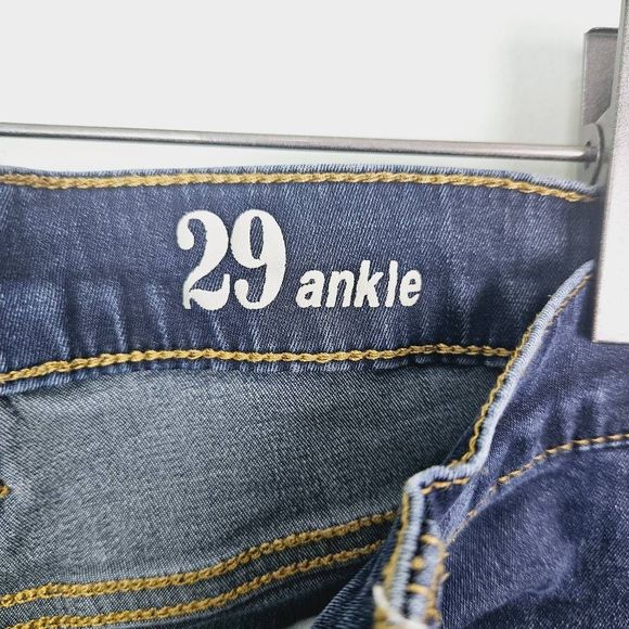 J. CREW High Rise Toothpick Deep Wash Women's Skinny Tapered Ankle Jeans Size 29 - Picture 4 of 7